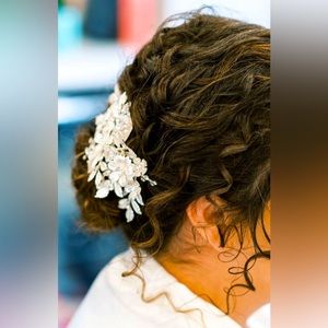 Handmade Bridal Headpiece with Crystals